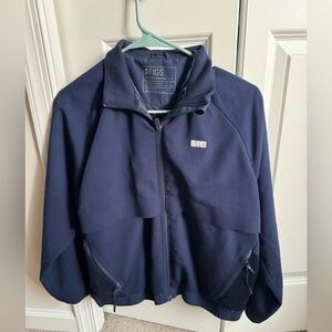Figs Sydney scrub jacket. Navy blue, size small.